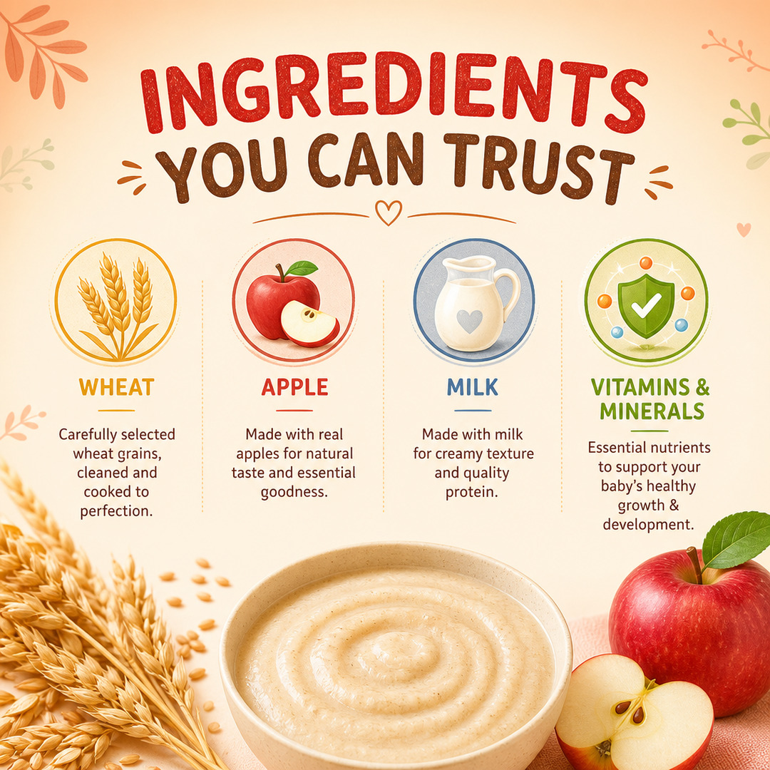 Cerelac Stage 1 Wheat Apple Refill 300GM thumbnail 4
